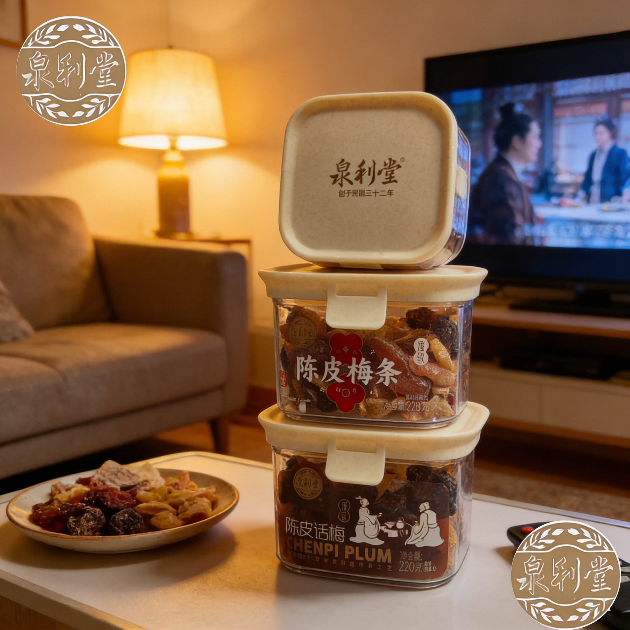 闽台特产泉利堂陈皮话梅梅条黑糖话梅蜜饯果脯果干网红零食茶伴侣