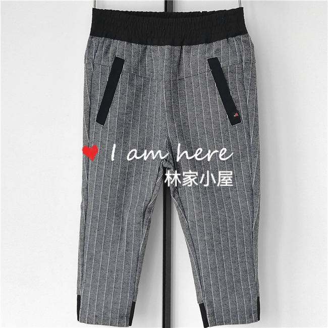 moimoln长裤棉休闲条纹