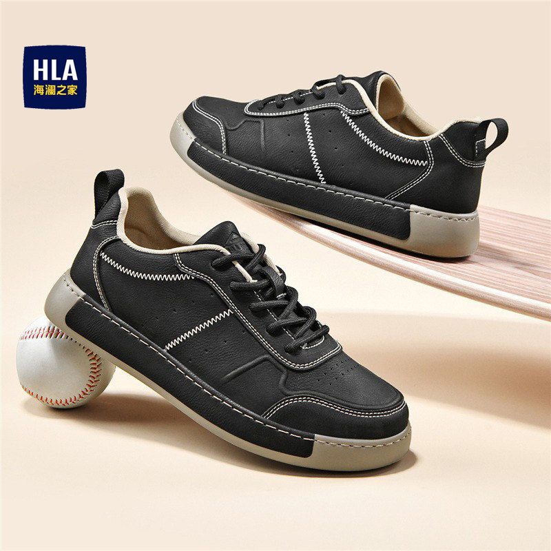 海澜之家男鞋时尚百搭板鞋男款2026新款厚底户外运动鞋休闲皮鞋