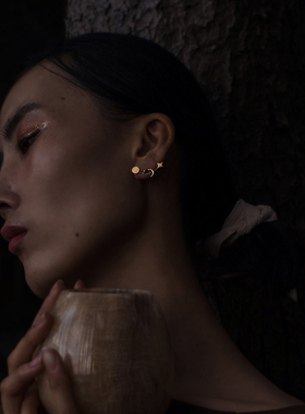 INAKSH个性简约小众高级感设计女士耳饰精致耳环气质耳钉