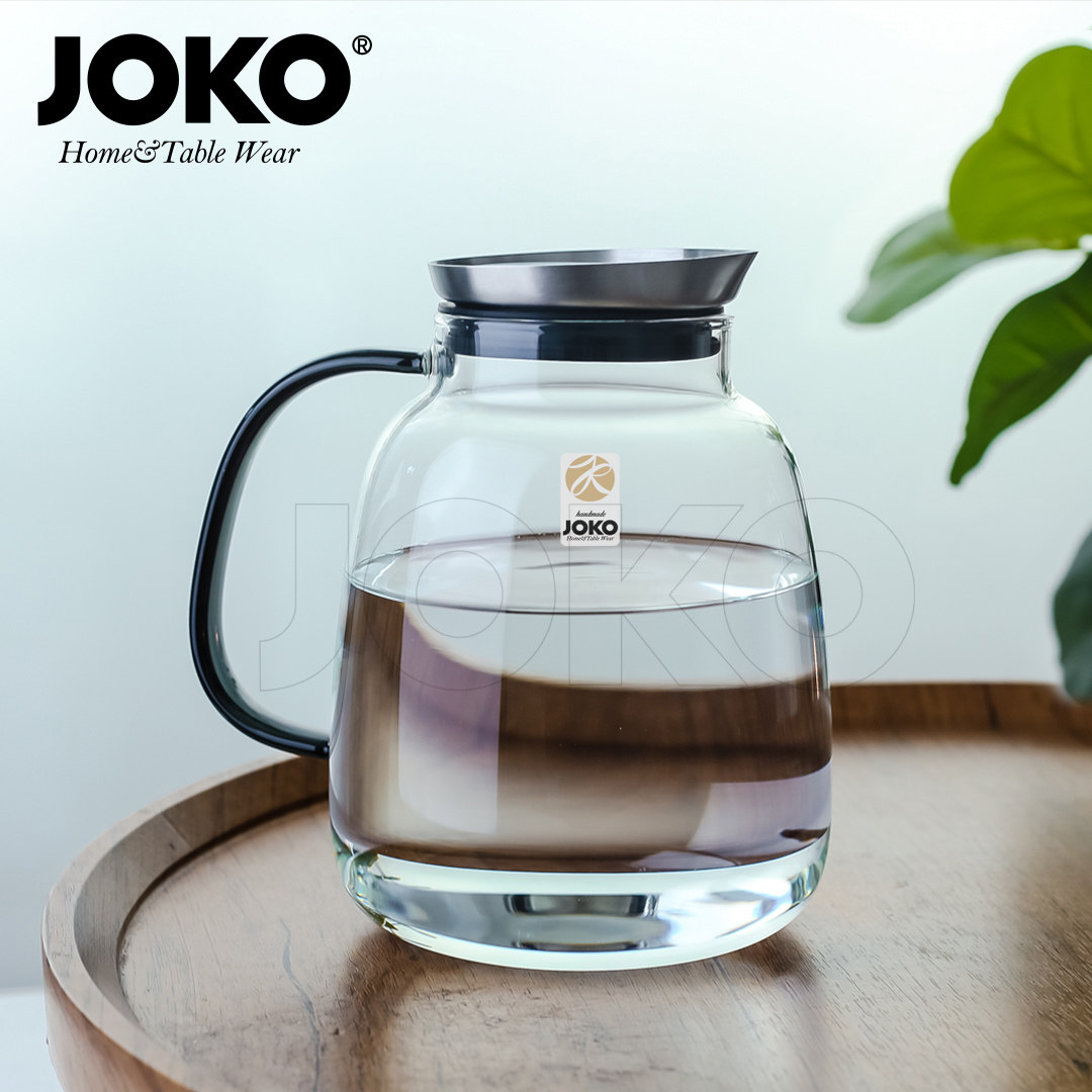 JOKO高硅硼耐热玻璃冷热水壶简约设计可热水大容量家用耐高温
