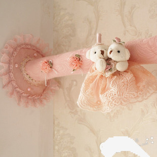 饰罩 包邮 博文布艺空调管套装 饰遮挡洞贴布艺蕾丝刺绣暖气管套子装