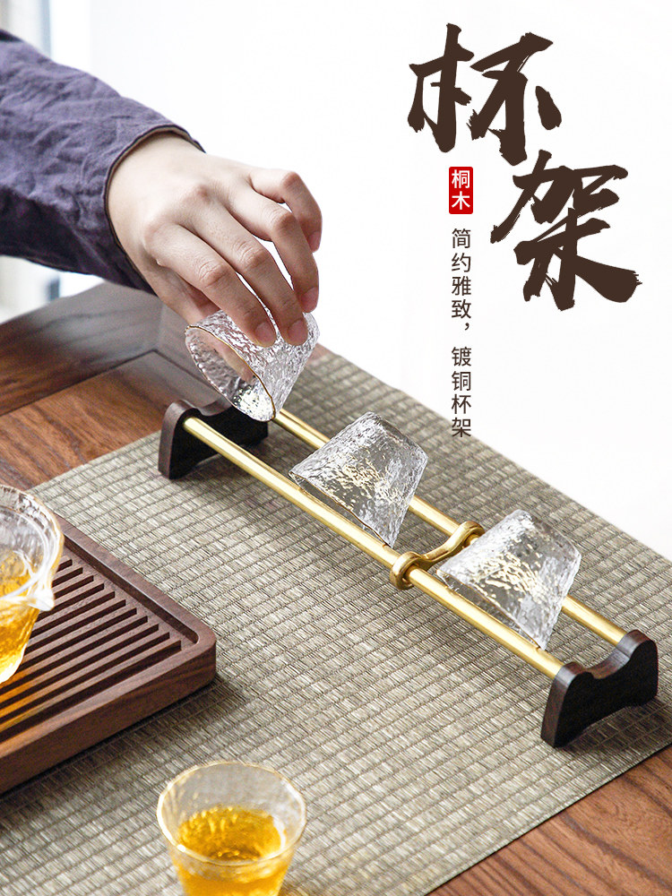 实木沥水架家用办公室茶杯架不锈钢收纳架杯子凉水架杯子摆放架子
