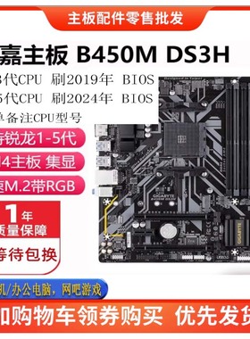 Gigabyte/技嘉 B450M DS3H  A320 S2H B450主板AM4 替 B350 X370