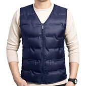 羽绒马甲中老年鸭绒内穿保暖背心轻薄羽绒服马夹内胆 男士 新款 冬季