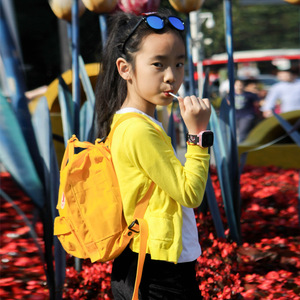 女童针织衫开衫韩版儿童空调衫春秋新纯棉毛衣糖果色中大童薄外套