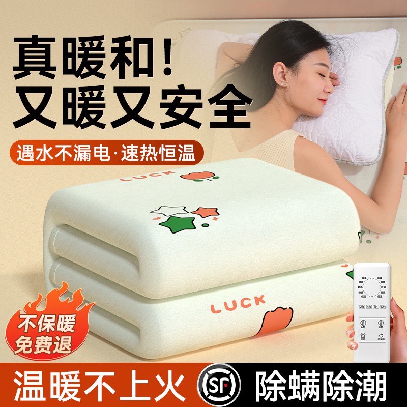 电热毯单人电褥子双人双控2026新款冬季家用正品官方旗舰店品牌