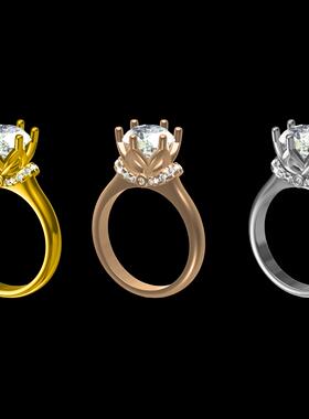 珠宝3D首饰设计效果图文件电脑起版JEWELCAD软件珠宝建模起版代画