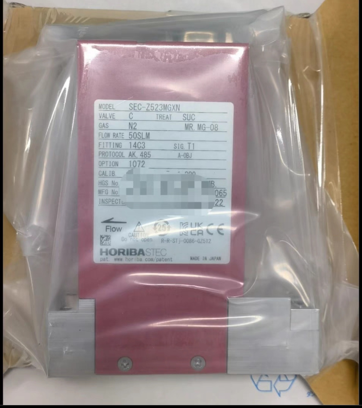 HORIBA SEC-Z523MGX MR.MG-07 30SLM（SIH4 10SLM） MG-08 50SLM