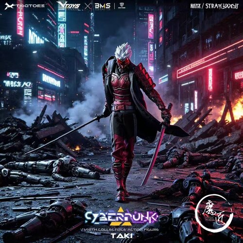 VTOYS赛博朋克武士猩红破晓
