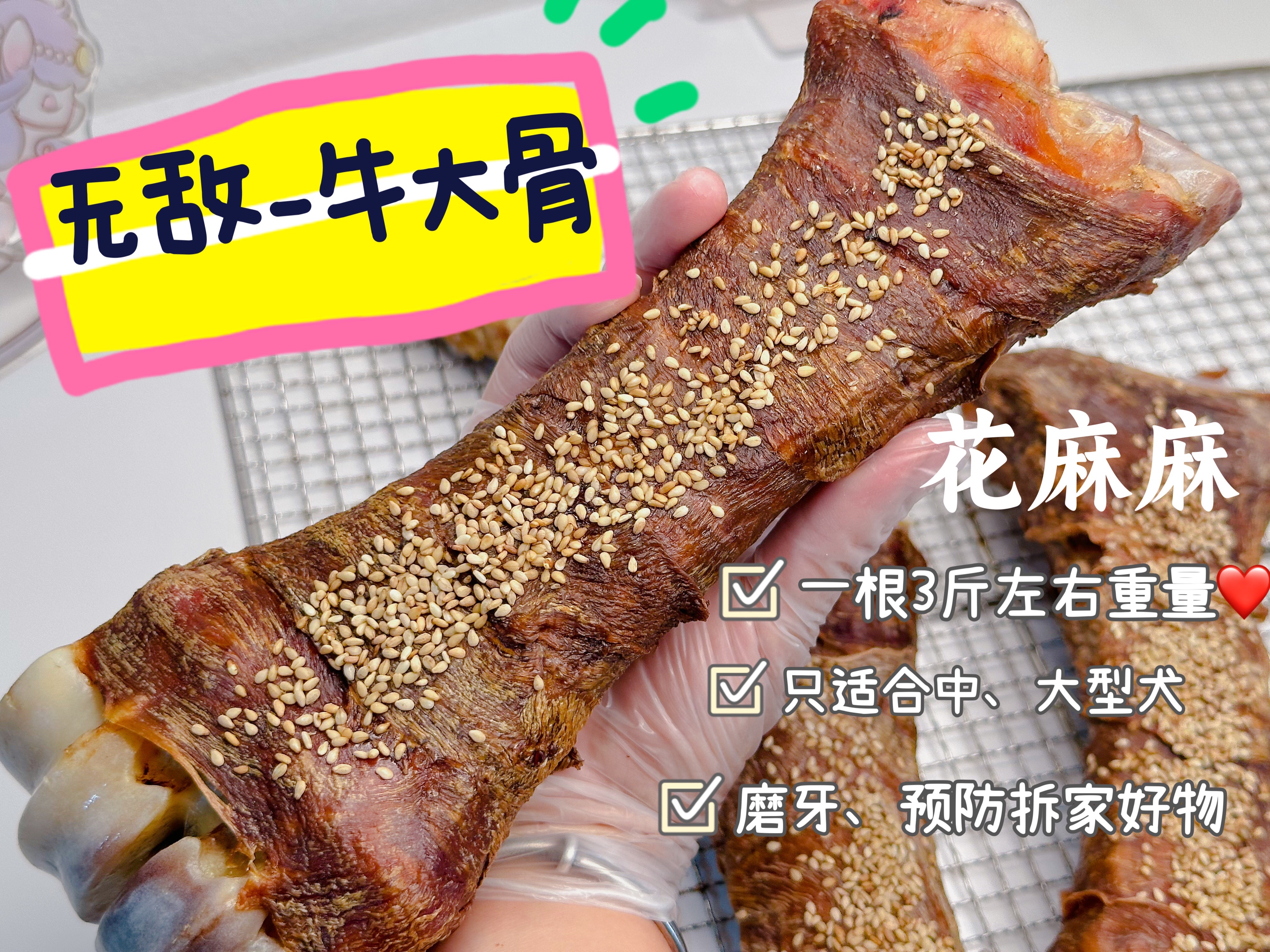 自制风干金毛边牧中大型犬磨牙洁齿耐磨骨头宠物手工鸭肉牛大骨