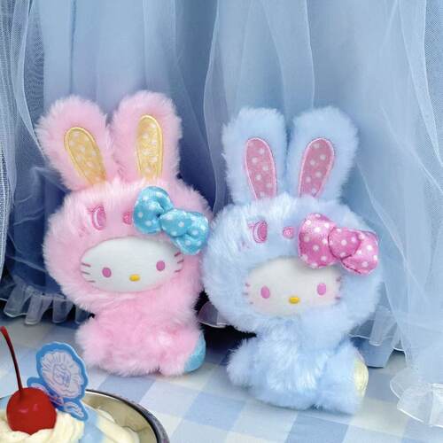 正版TOPTOY Hello Kitty彩虹兔系列毛绒挂饰盲盒凯蒂猫周边礼物