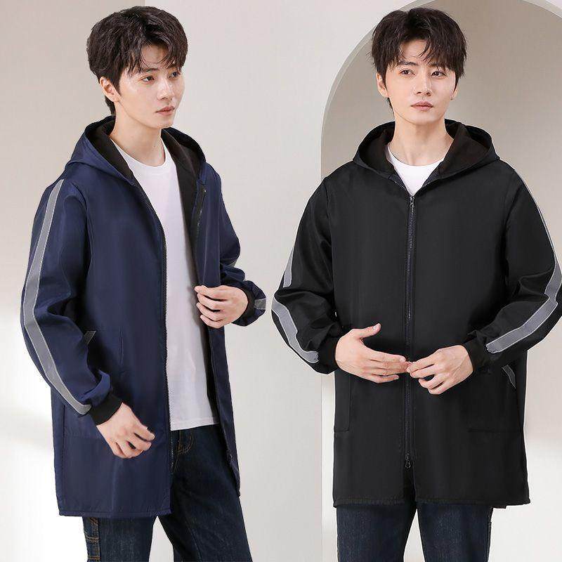 新款加厚防水罩衣男款耐磨防风护衣厨房长袖围裙工作服外套反光条,家庭/个人清洁工具,围裙,淘宝优惠券,粉丝福利购,淘宝优惠卷