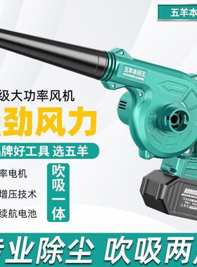大功率工业锂电池鼓风机充电式吹风机小型吹灰除尘户外落叶吹水款