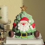 2024圣诞节蛋糕装饰软胶圣诞老人雪花摆件星星蜡烛烘焙装扮插牌