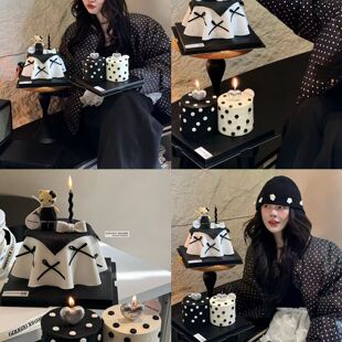 2026简约韩系圣诞节kt猫蛋糕装饰摆件hellokitty爱心蜡烛甜品插件