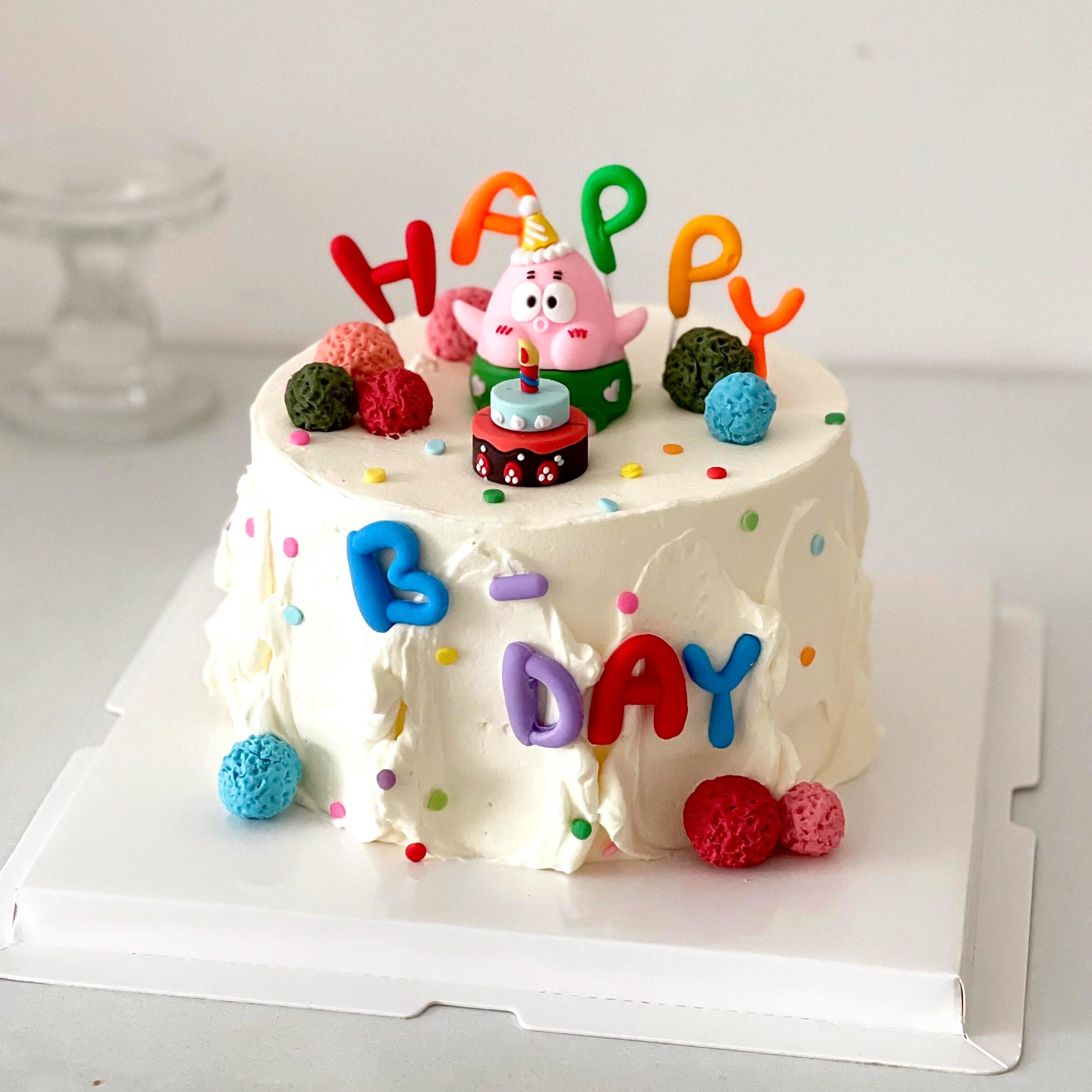 儿童蛋糕装饰卡通派大星海绵宝宝摆件软胶生日快乐字母派对插件,节庆用品/礼品,节日装扮用品,淘宝优惠券,粉丝福利购,淘宝优惠卷