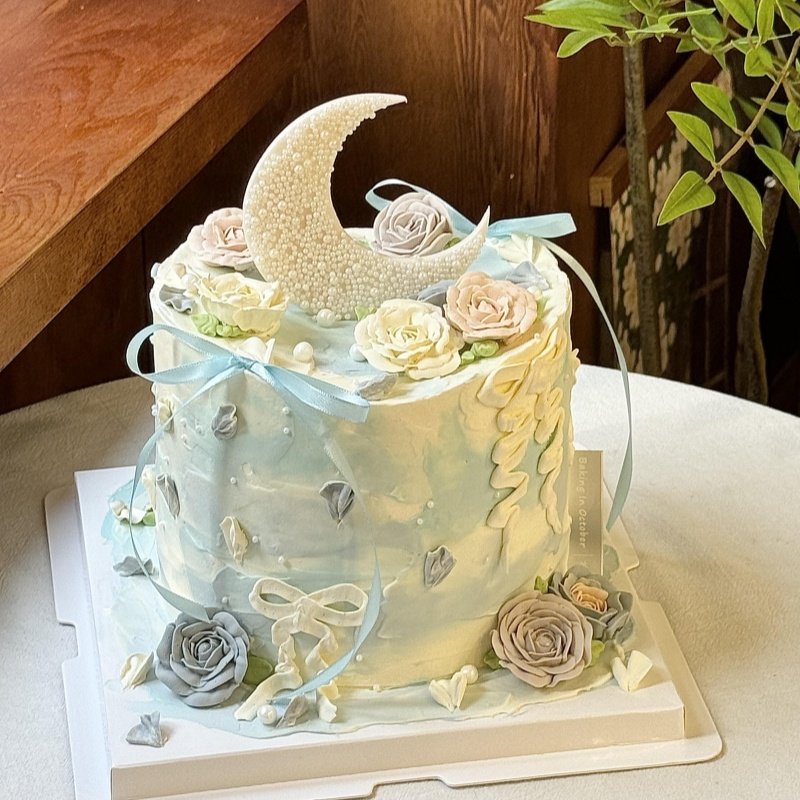 网红大小珍珠月亮蛋糕装饰ins风唯美丝带女孩情侣表白生日摆件,节庆用品/礼品,蛋糕/烘焙装饰用品,淘宝优惠券,粉丝福利购,淘宝优惠卷
