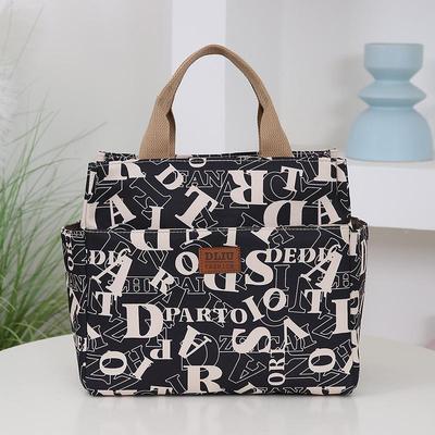 布艺便携手提包百搭时尚饭盒袋