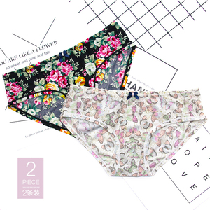 2条装内裤女三角中腰竹炭纤维面料性感纯棉档速干弹力底裤头夏季