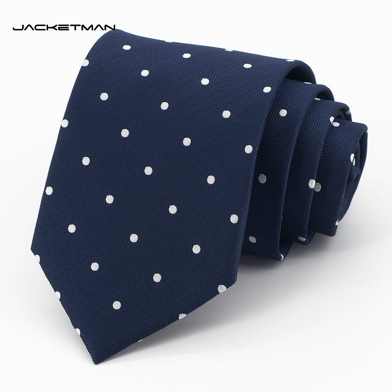 jacketman领带男韩版白8cm礼盒款