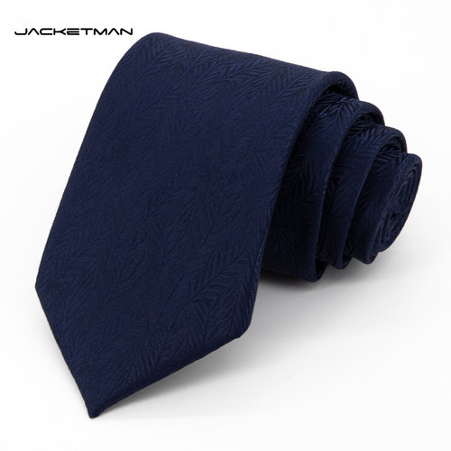 Jacketman复古暗纹叶子领带