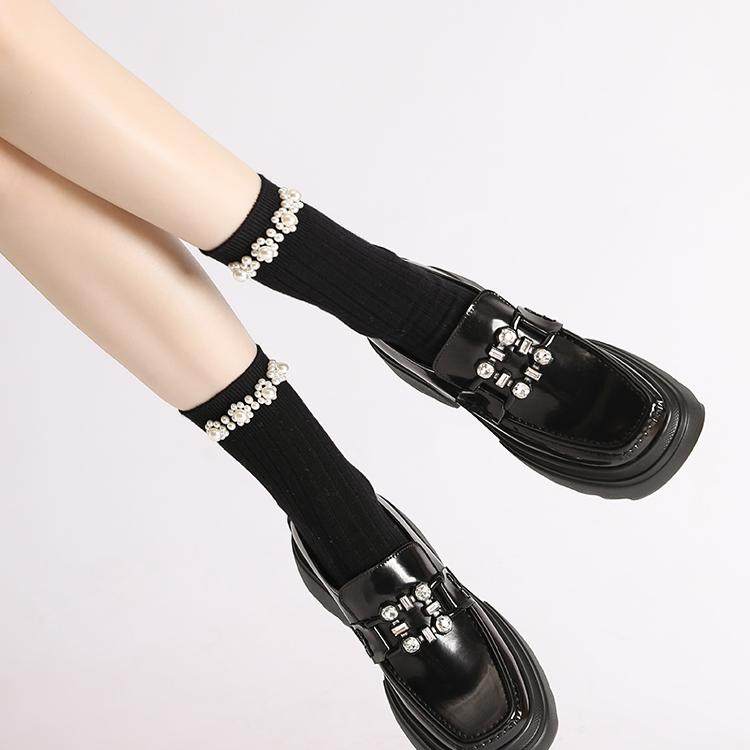 牛货~女鞋钻扣乐福鞋娜娜同款厚底英伦风百搭ol时尚单鞋女鞋,女鞋,乐福鞋（豆豆鞋）,淘宝优惠券,粉丝福利购,淘宝优惠卷