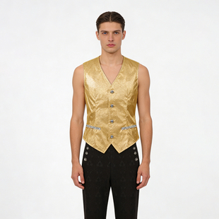 短马甲万圣节服装 2026亚马逊wish爆款 复古男款 中世纪服装 男装