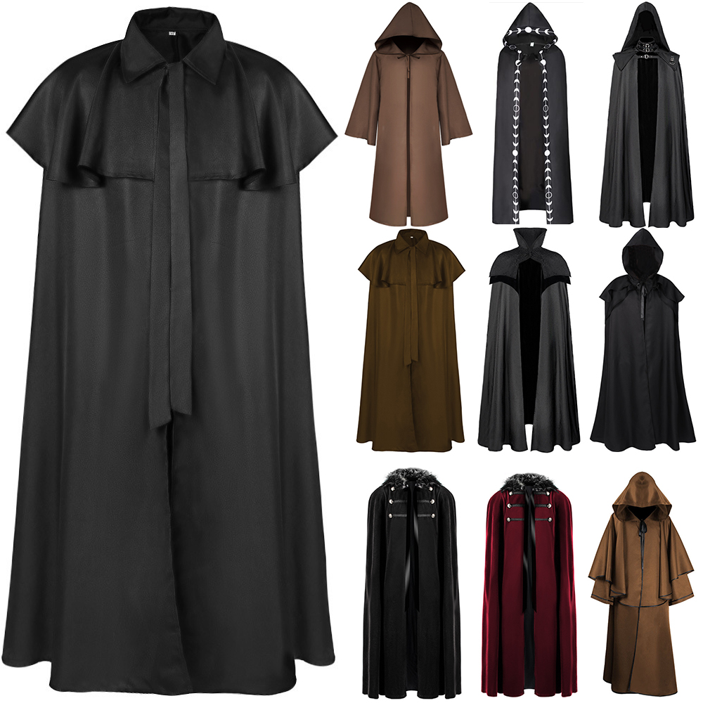 中世纪披风斗篷cos服带帽长袍