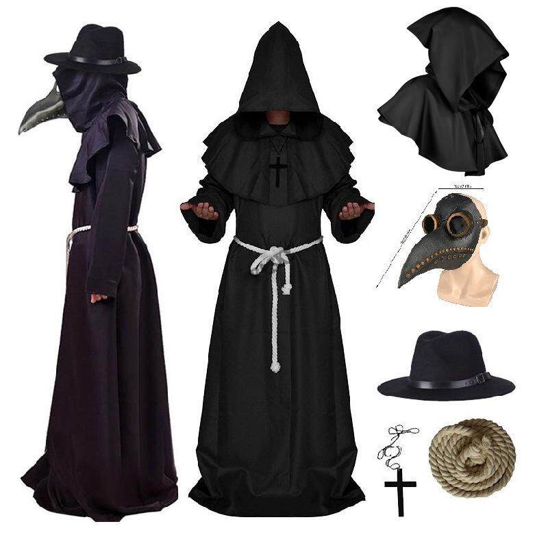 万圣节中世纪僧侣服cosplay斗篷