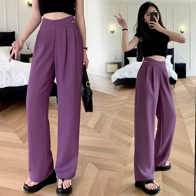 休闲阔腿裤冰丝休闲裤