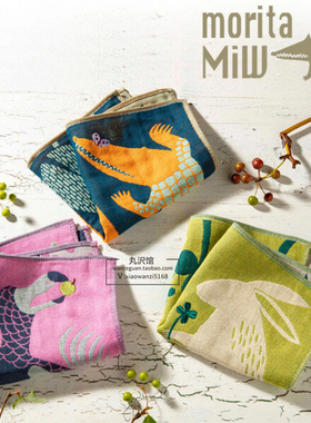 外贸出口森~刺绣美插画童话风纯棉帕子小方巾装饰布画全棉纱布巾