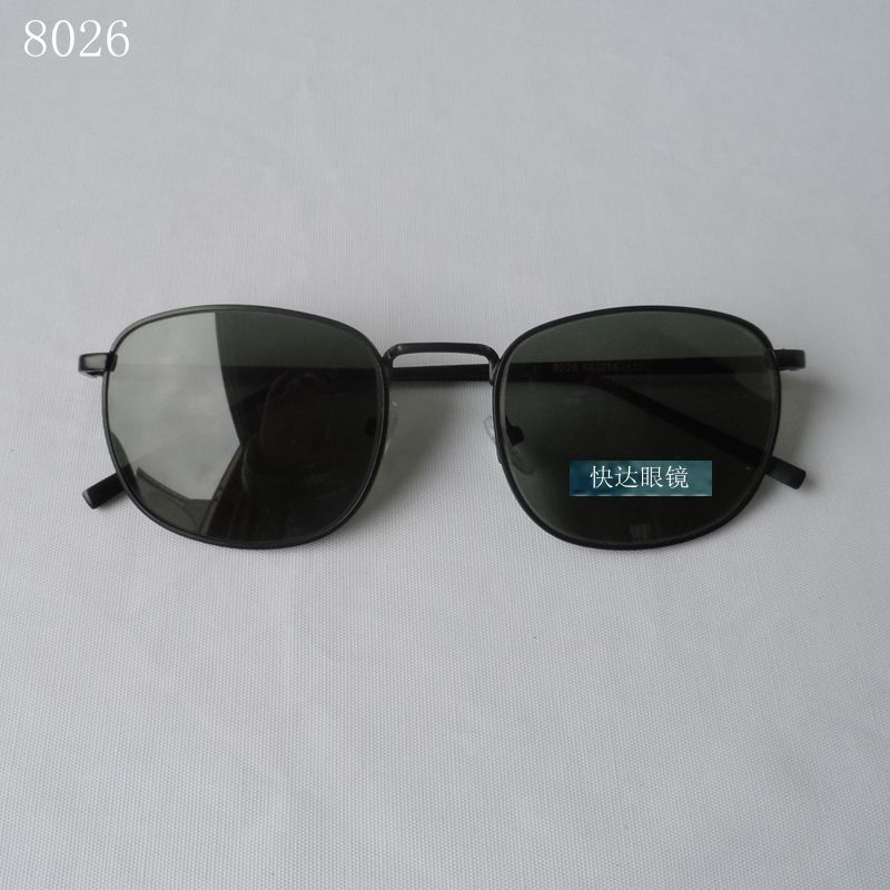 男小黑方框配有度数远视太阳镜老花墨镜75/125/175/200/225/350度