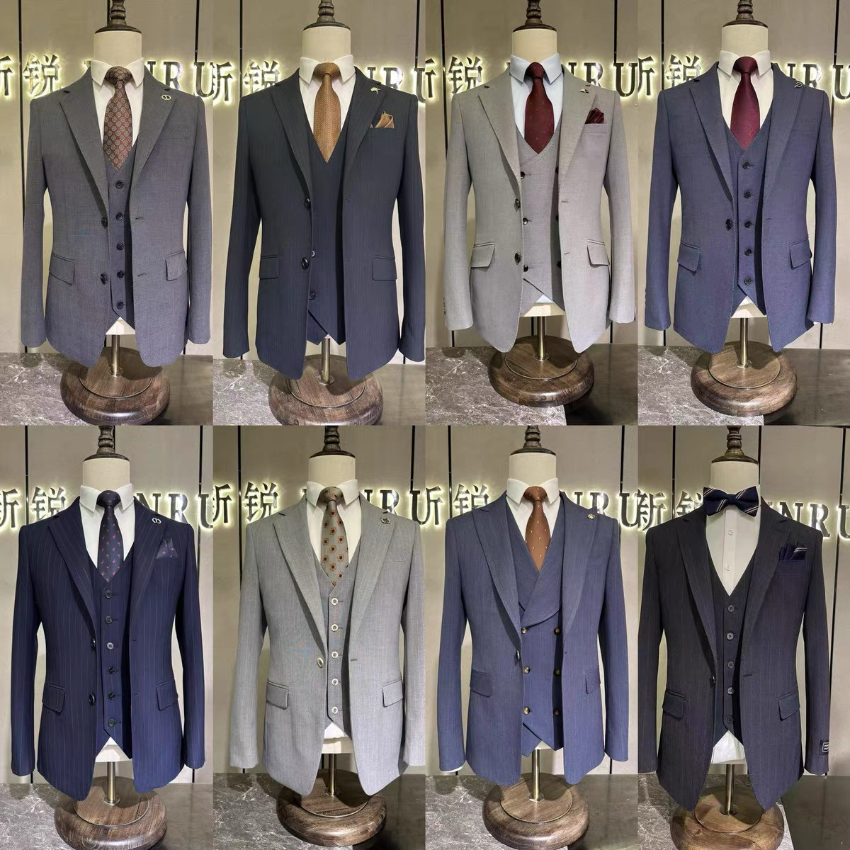 出租2025新款西装套装男商务正装高端修身纯色礼服新郎结婚休闲