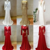 出租晚礼服女宴会气质法式 优雅轻奢高端晚会新中式 主持人长裙显瘦