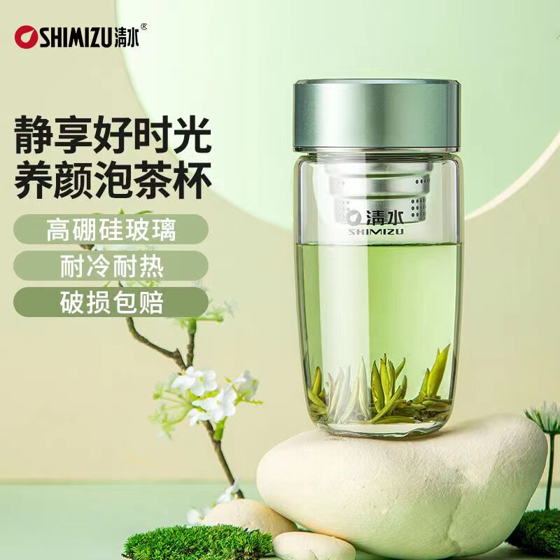 清水单层鹅蛋玻璃杯高硼硅材质图片