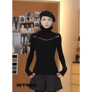 【日常刚需】MTANG蜜糖女士新款堆堆领毛织上衣068