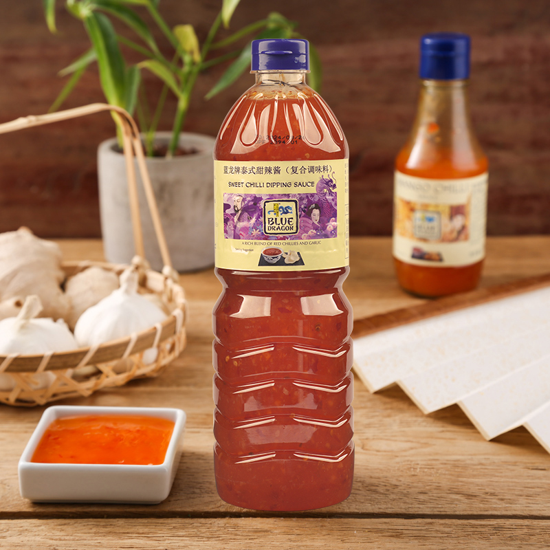 泰国原装进口蓝龙牌泰式甜辣酱炸鸡汉堡薯条烧腊蘸酱1000ml调味酱