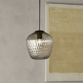 正品 &tradition丹麦Blown北欧简约金属黑色玻璃菱格卧室餐厅吊灯