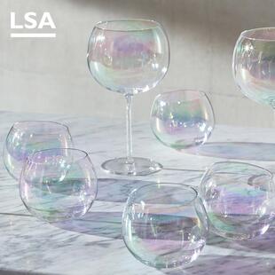 lsa杯子泡泡彩虹红酒杯创意家用大肚葡萄酒杯不倒翁摇摇玻璃杯子