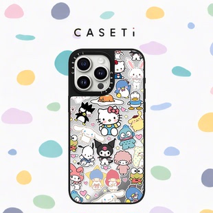 14防摔13全包12保护套MagSafe磁吸 C家CASETI联名三丽鸥满屏头像适用苹果iPhone16promax手机壳15plus明星同款