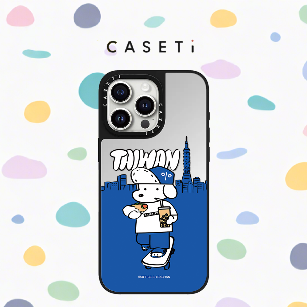 C家CASETI联名滑板狗镜面适用苹果iPhone16promax手机壳15plus明星同款14防摔13全包12保护套MagSafe磁吸女款