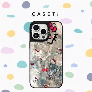 14防摔13女12保护套MagSafe磁吸 C家CASETI联名夏日冰块Kitty猫适用苹果iPhone16promax手机壳15plus明星同款