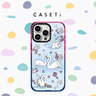 14防摔13全包12保護(hù)套MagSafe磁吸女 C家CASETI聯(lián)名天鵝耶穌天使適用蘋果iPhone16promax手機(jī)殼15plus明星同款