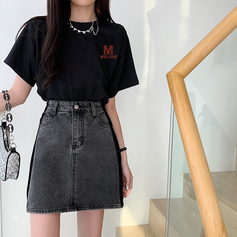 纯棉短袖t恤女2023新款夏季宽松大码女装设计感小众卡通上衣ins潮