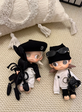 zsiga娃衣小香风贝雷帽洋气背带裤嘎子姐穿搭娃娃衬衣姜饼人娃衣