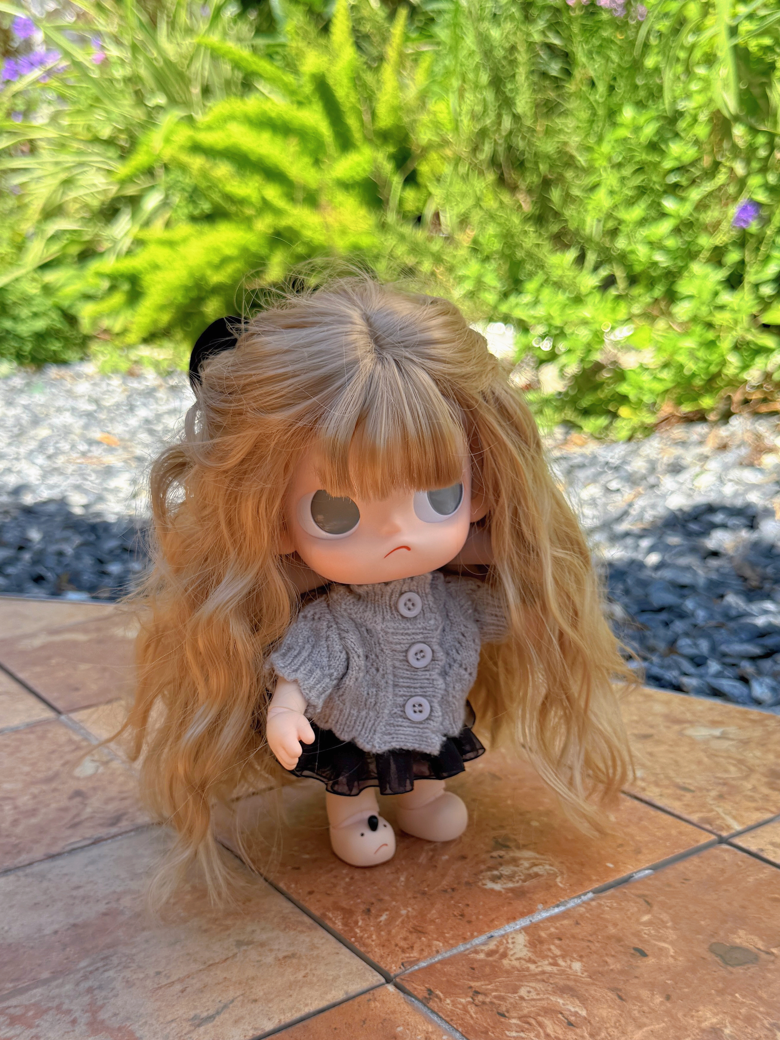 zsiga嘎子姐假发长卷发大头向往之处棕色长发玩偶中长款头发