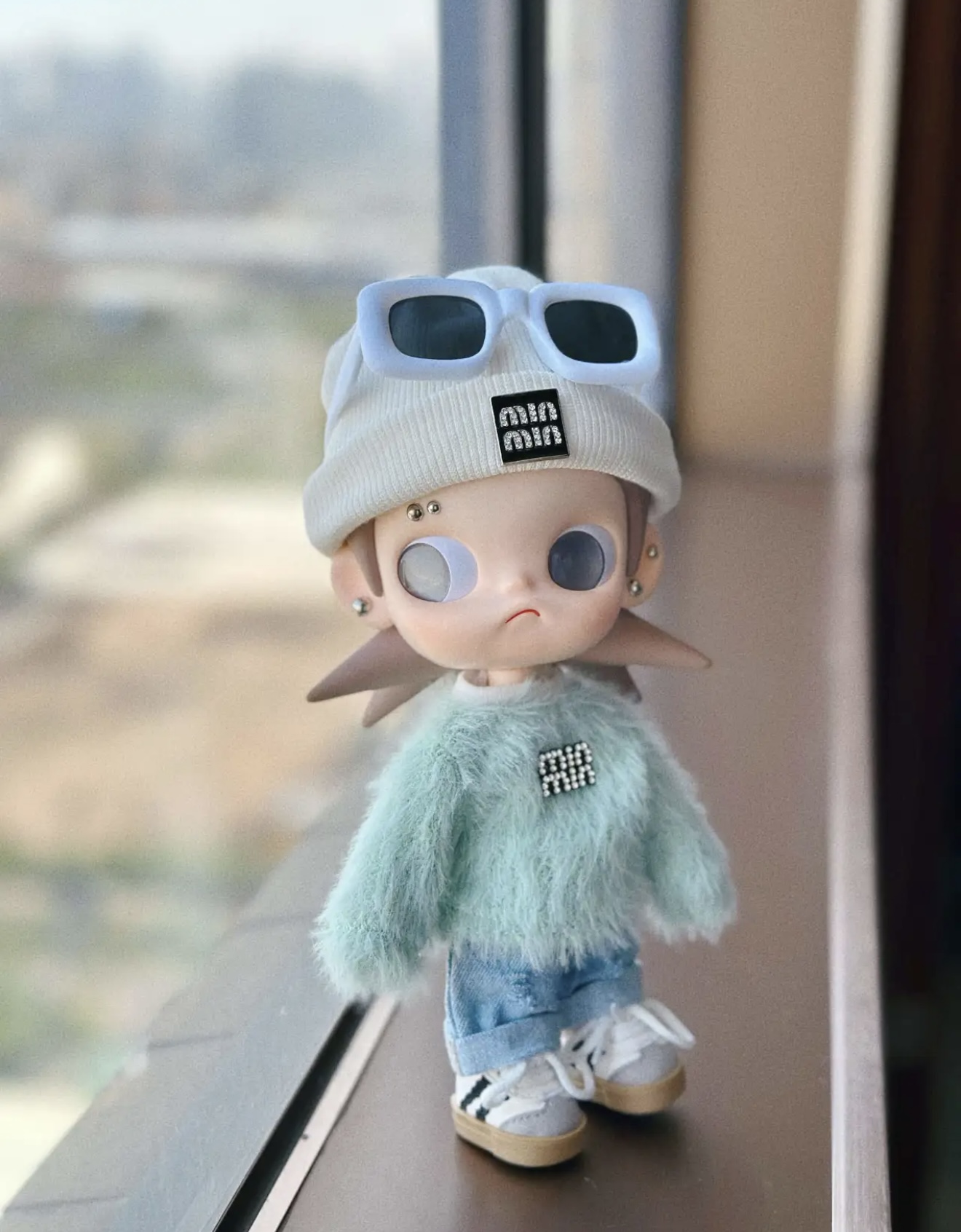 嘎子姐娃衣冬季毛绒上衣小清新少女穿搭zsiga挂件娃娃配饰帽子