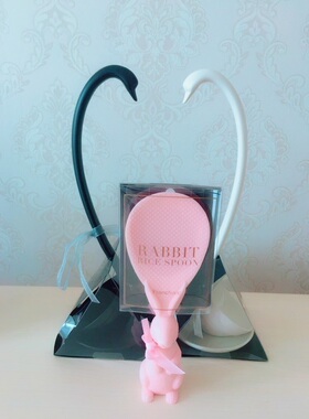 正品FrancFranc兔子饭勺塑料饭勺子不粘米饭可站立  丝带包装