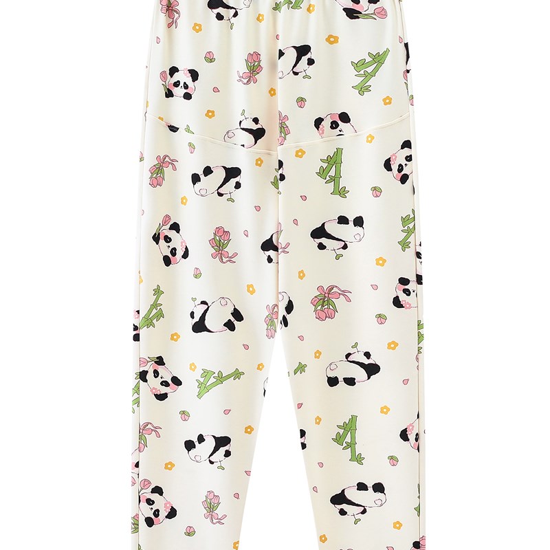 适用产后可调节睡裤简约风待产产检托H腹月子裤春秋单裤子怀孕孕